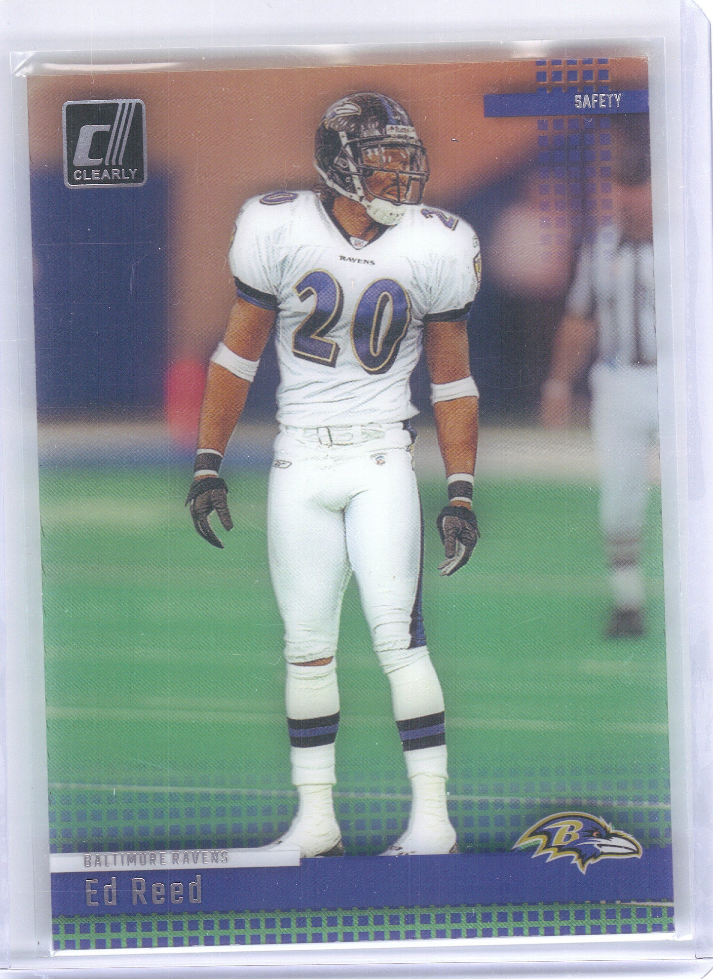 2024 Clearly Donruss #8 Ed Reed Clearly Retro 2004 Baltimore Ravens