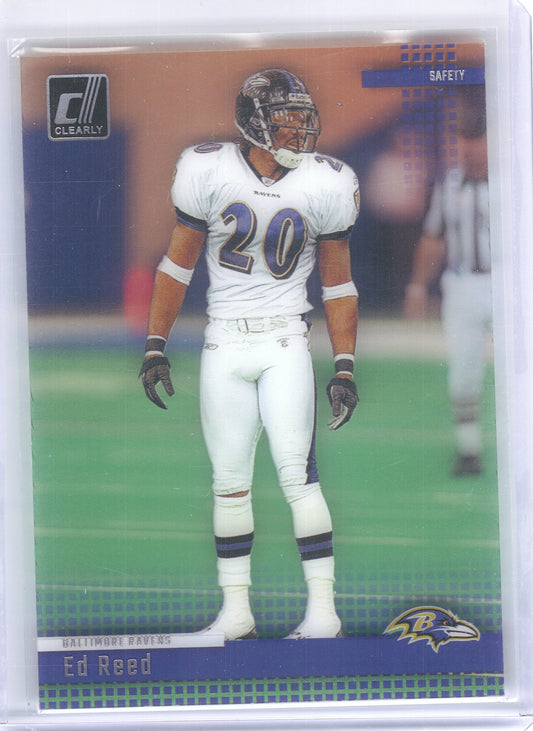 2024 Clearly Donruss #8 Ed Reed Clearly Retro 2004 Baltimore Ravens