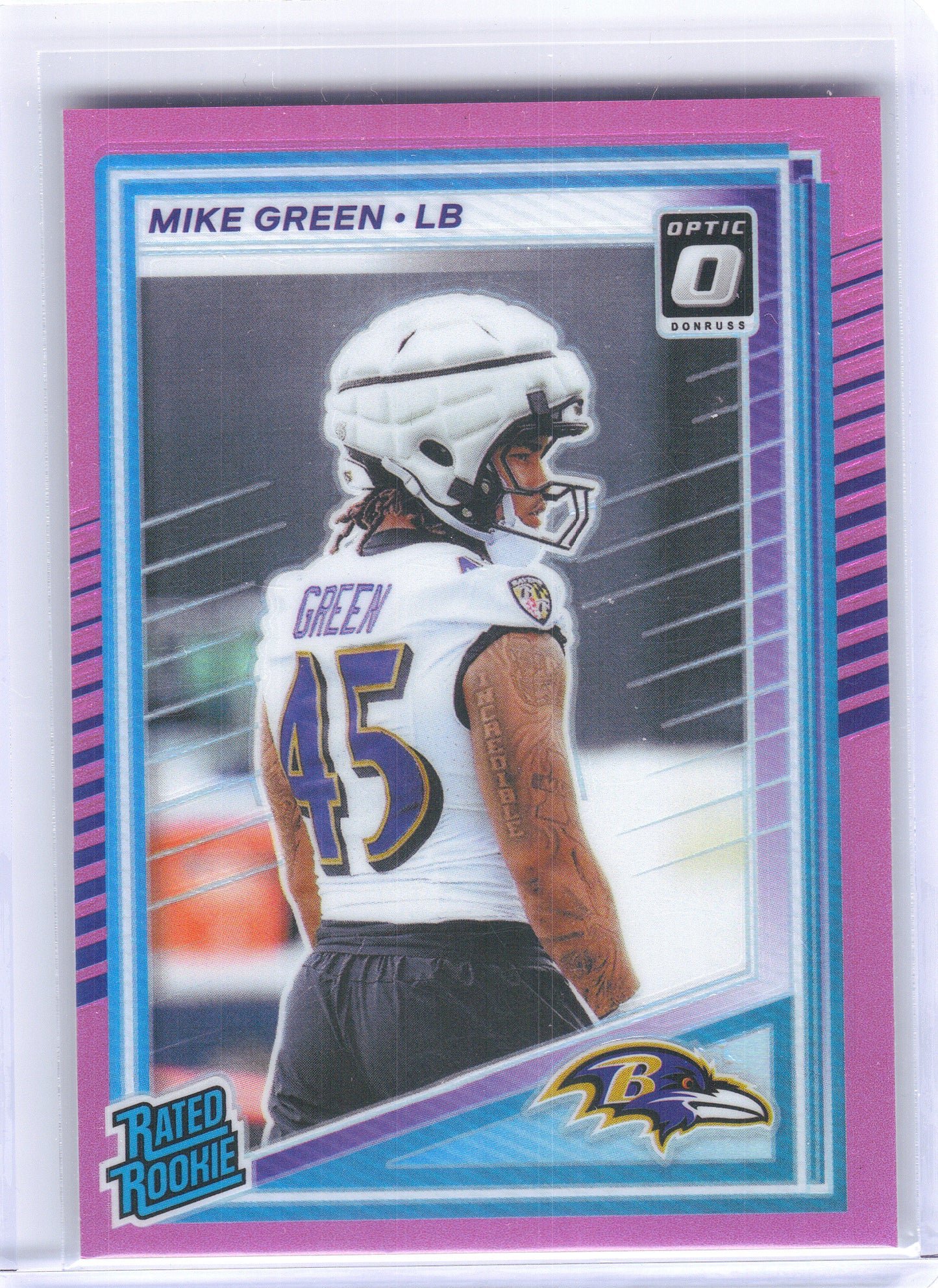2025 Donruss Optic #250 Mike Green Pink Baltimore Ravens RC