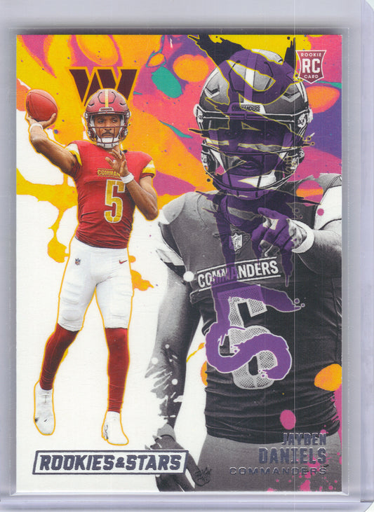 2024 Panini Rookies & Stars #RE-JDS Jayden Daniels Rookie Exclusive Washington Commanders