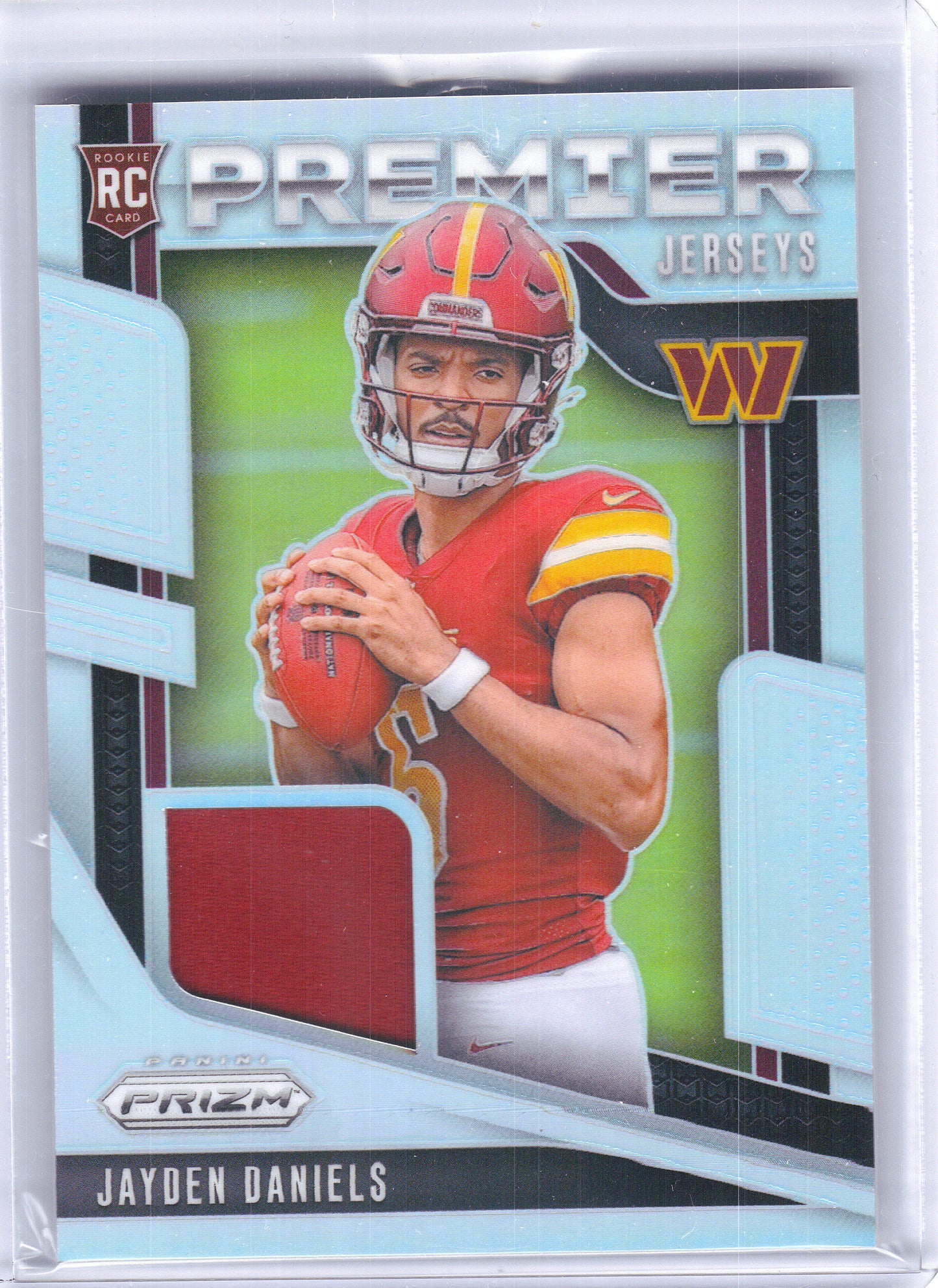 2024 Panini Prizm #PJ-JDS Jayden Daniels Premier Jerseys Washington Commanders MEM