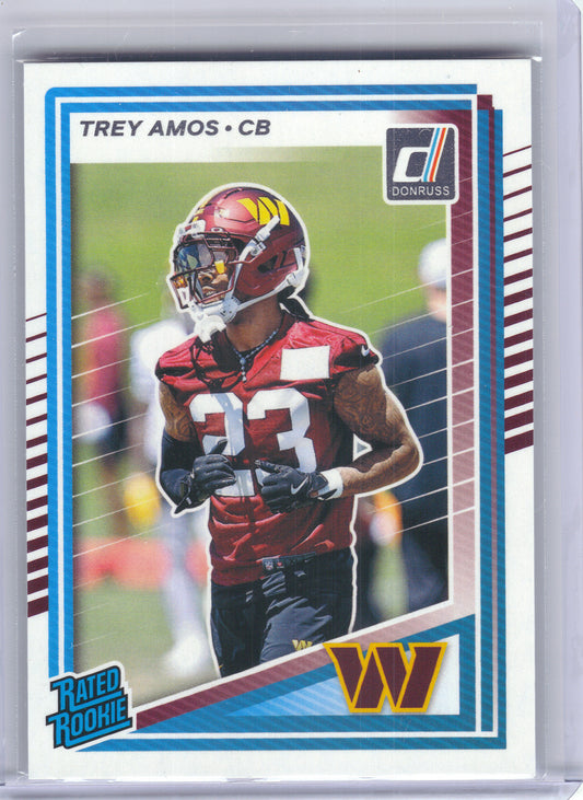 2025 Donruss #369 Trey Amos Washington Commanders RC