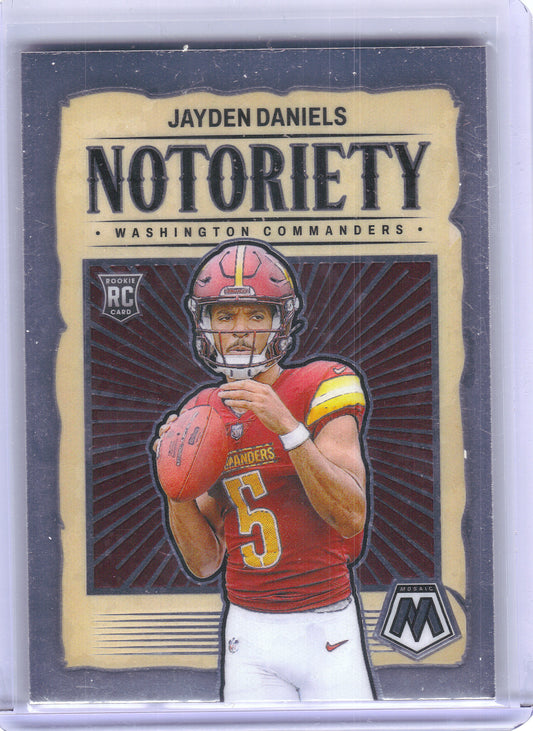 2024 Panini Mosaic #19 Jayden Daniels Notoriety Washington Commanders