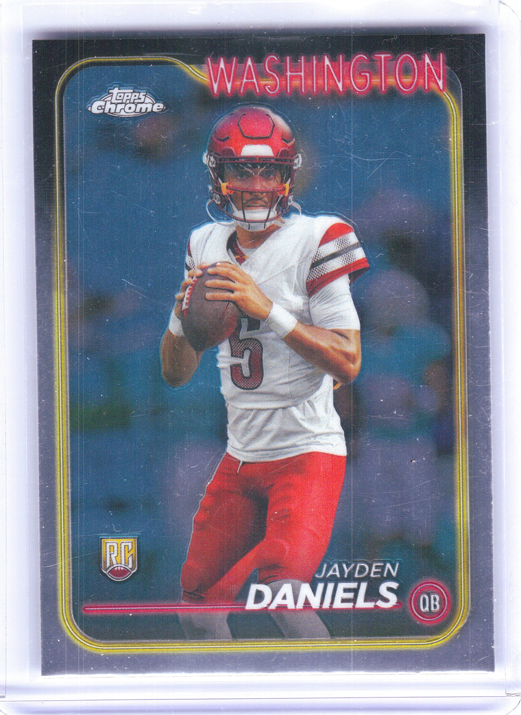 2024 Topps Chrome #201 Jayden Daniels Washington Commanders RC