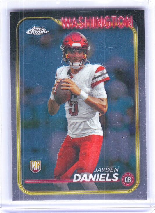 2024 Topps Chrome #201 Jayden Daniels Washington Commanders RC