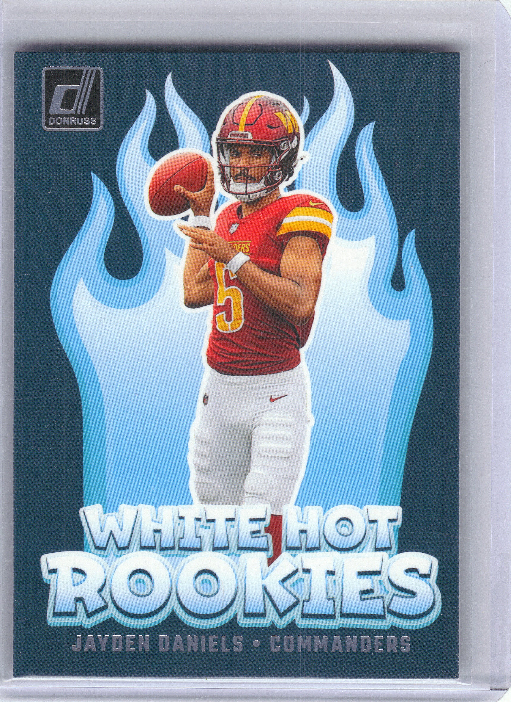 2024 Donruss #WH8 Jayden Daniels White Hot Rookies x Washington Commanders