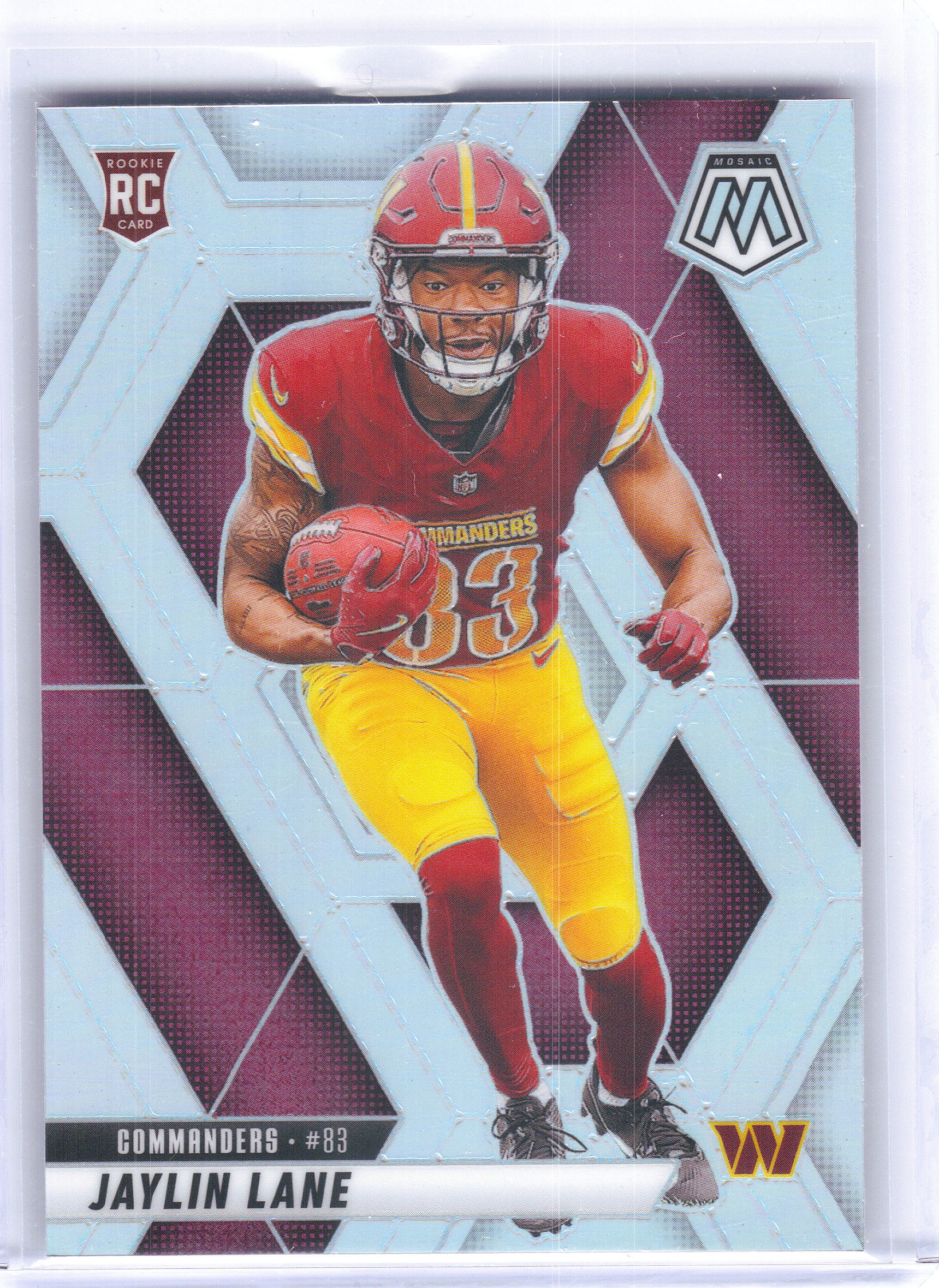 2025 Panini Mosaic #306 Jaylin Lane Silver Washington Commanders RC