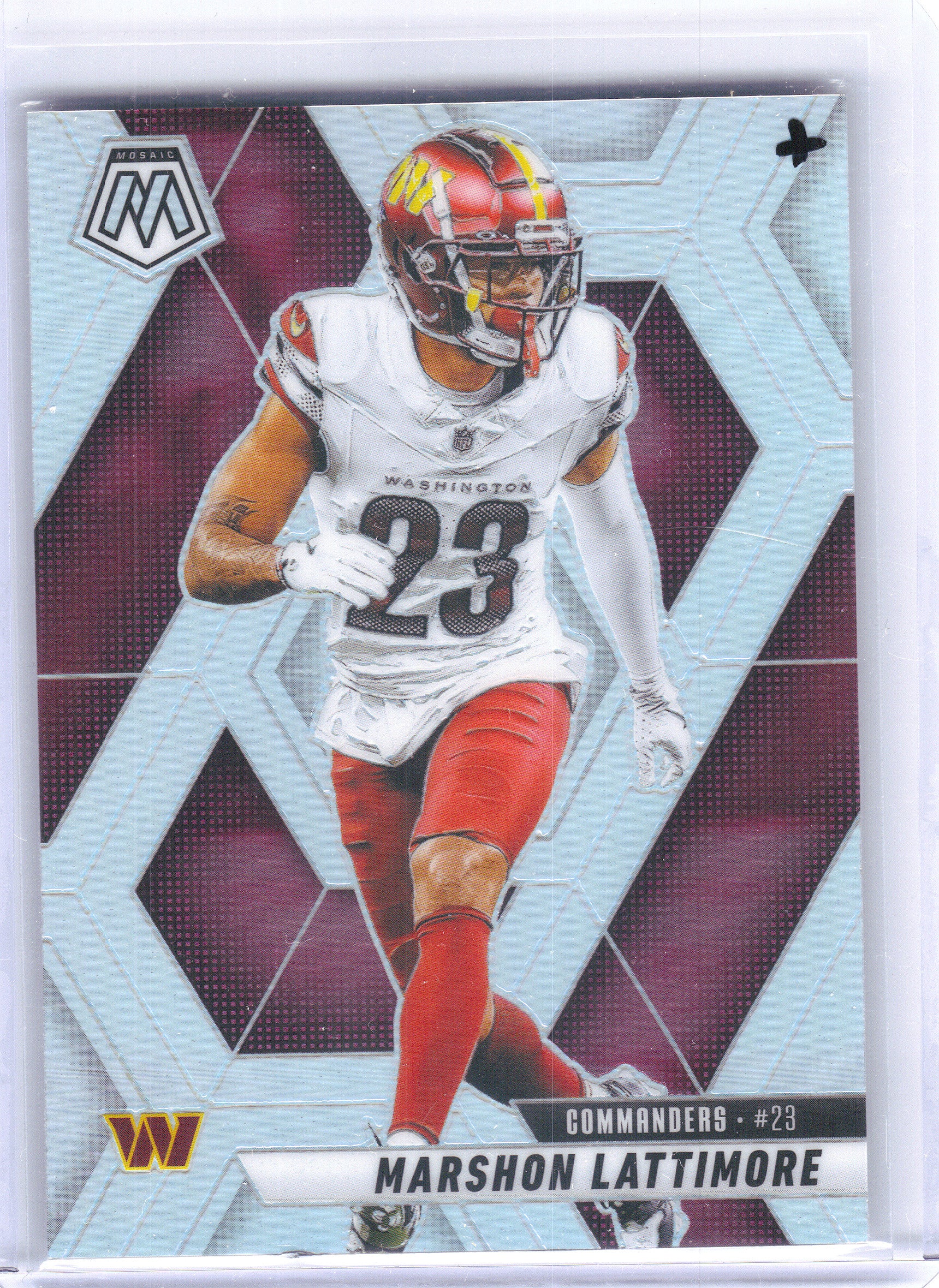 2025 Panini Mosaic #7 Marshon Lattimore Silver Washington Commanders