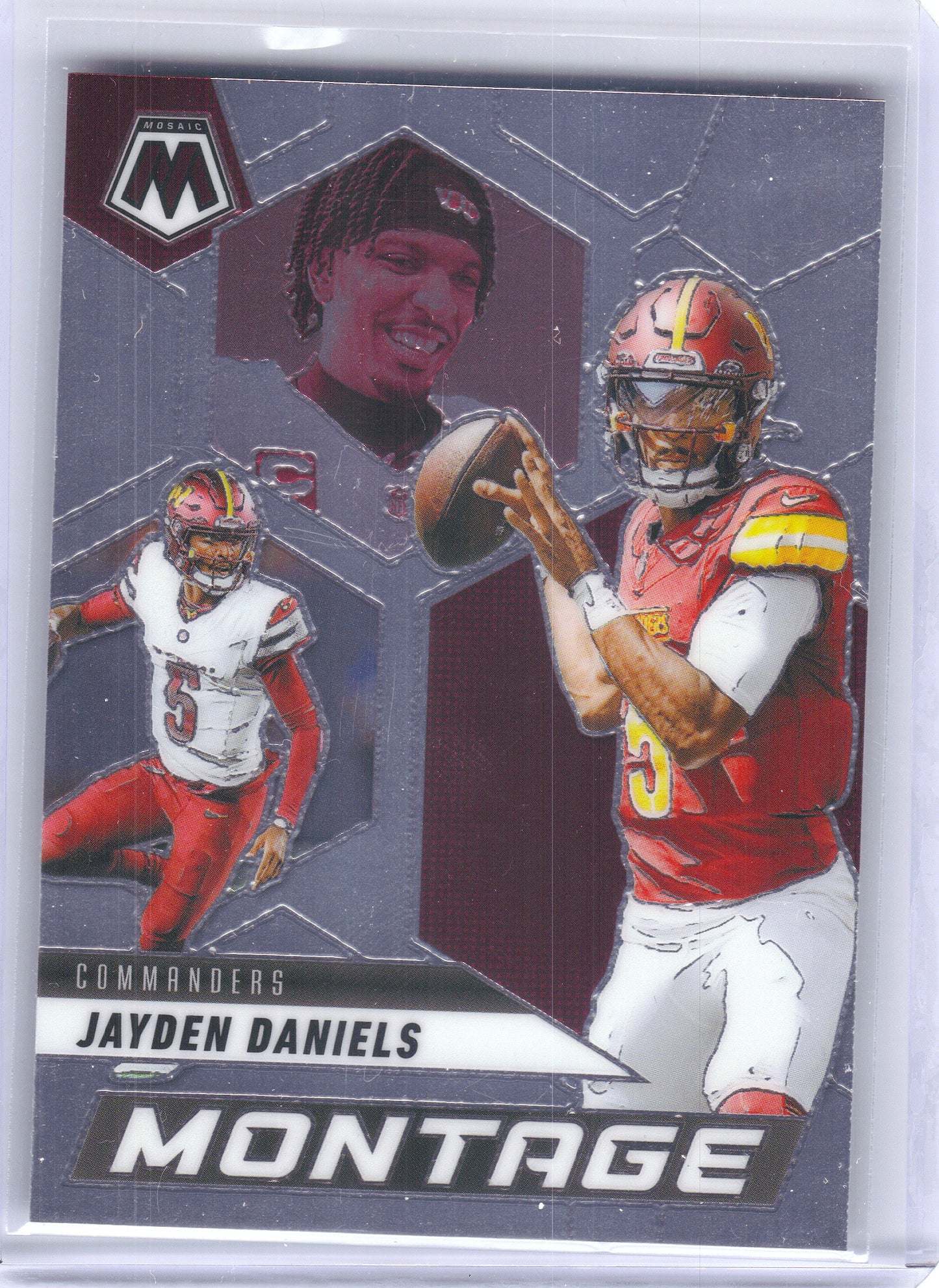 2025 Panini Mosaic #3 Jayden Daniels Montage x Washington Commanders
