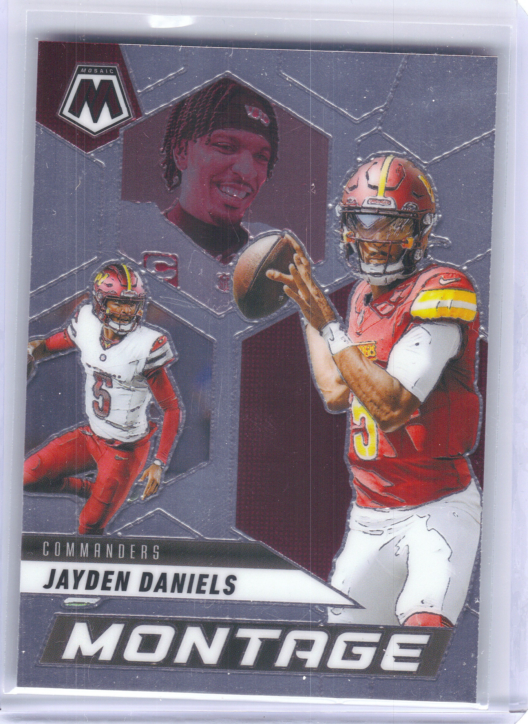 2025 Panini Mosaic #3 Jayden Daniels Montage x Washington Commanders