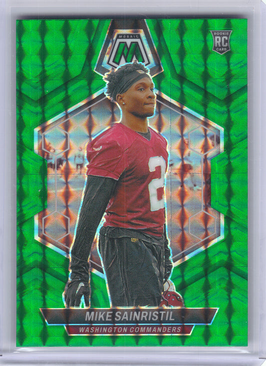 2024 Panini Mosaic #349 Mike Sainristil Mosaic Green Washington Commanders
