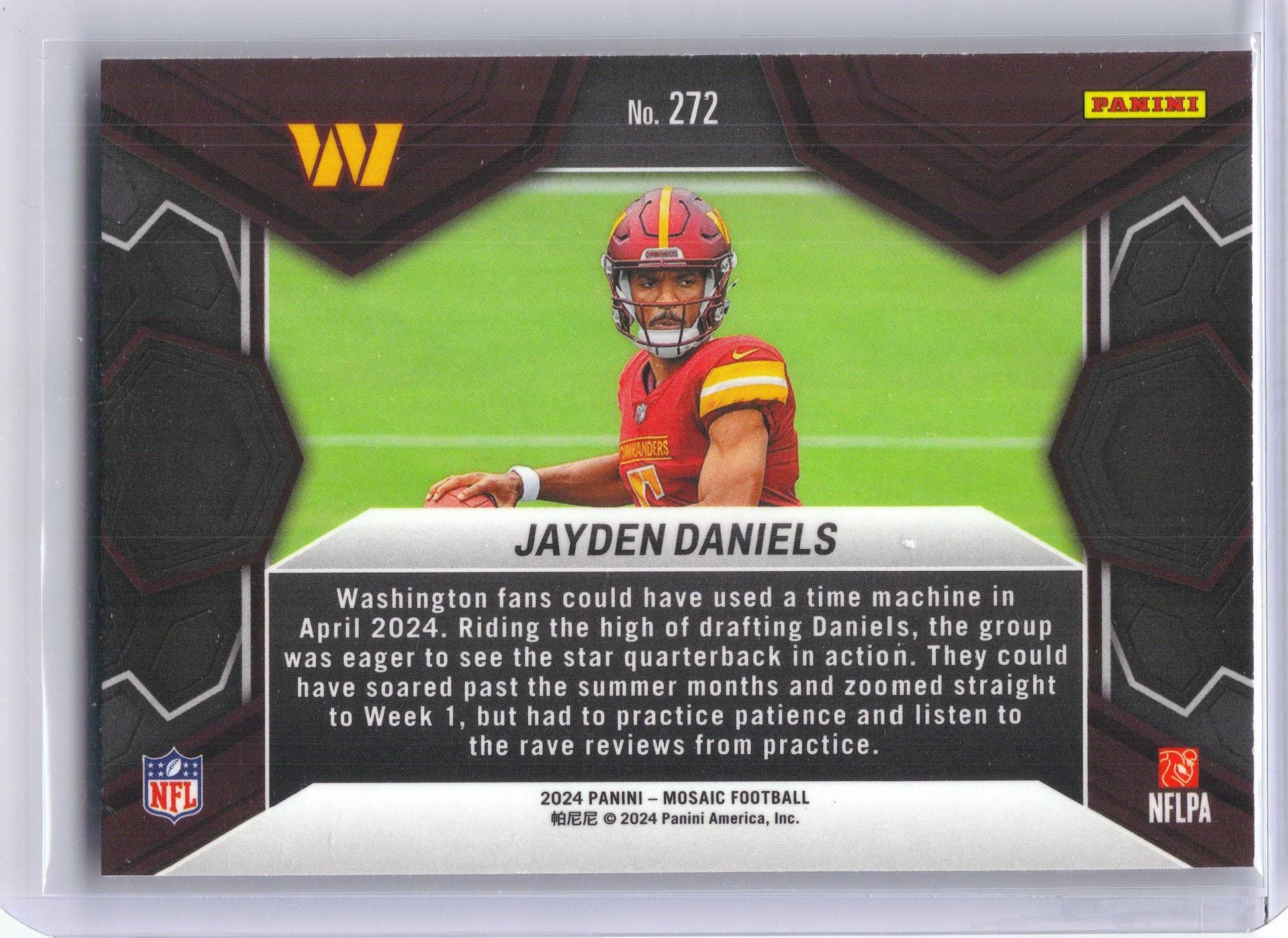 2024 Panini Mosaic #272 Jayden Daniels Washington Commanders