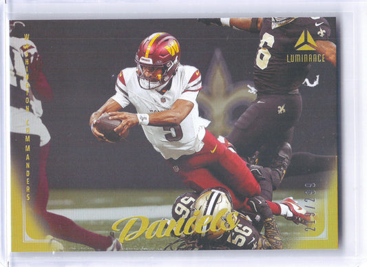 2025 Panini Luminance #77 Jayden Daniels Gold #/299 Washington Commanders SN