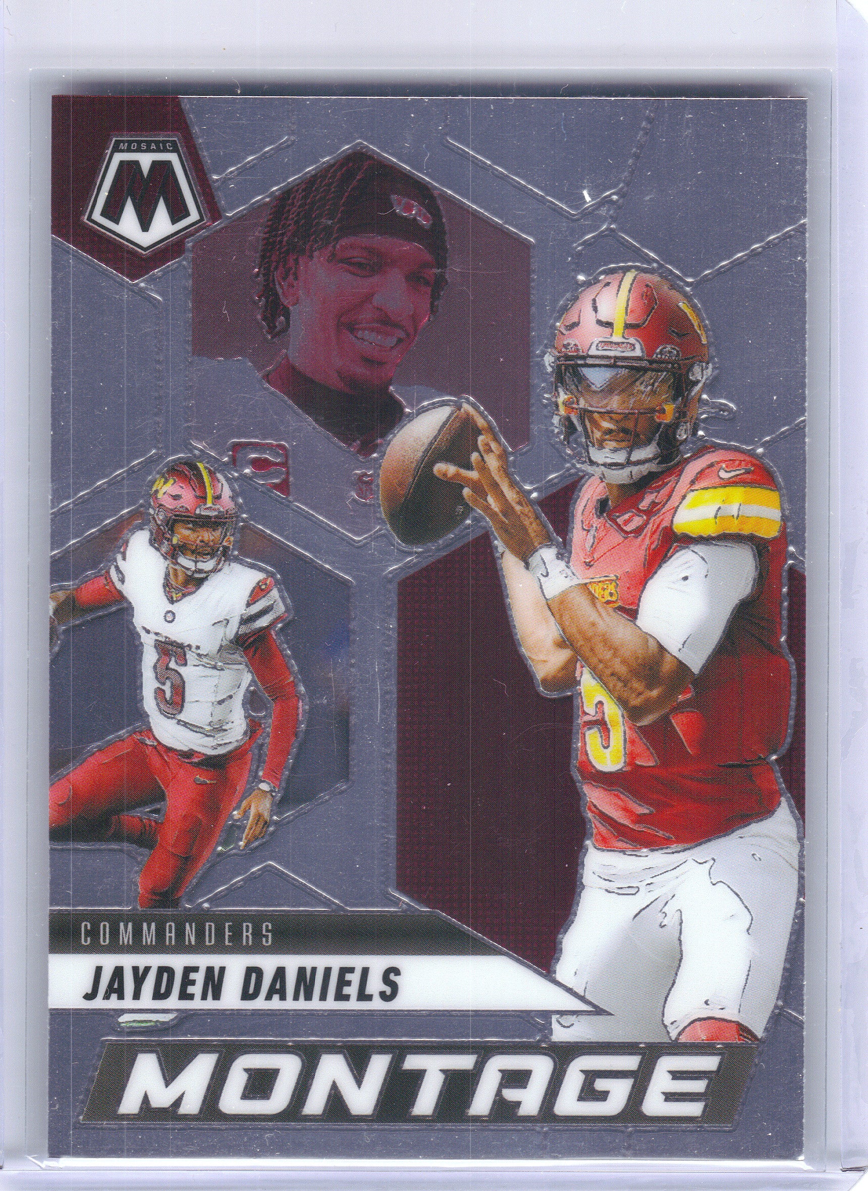 2025 Panini Mosaic #3 Jayden Daniels Montage Washington Commanders