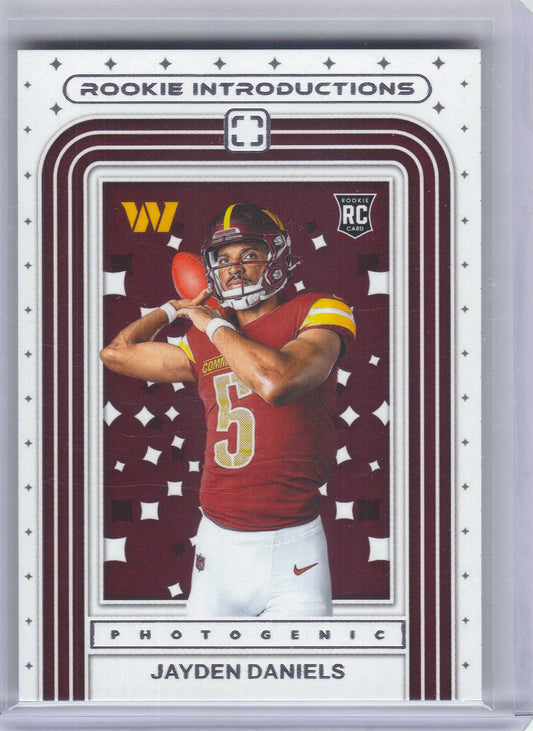 2024 Panini Photogenic #7 Jayden Daniels Rookie Introductions Washington Commanders