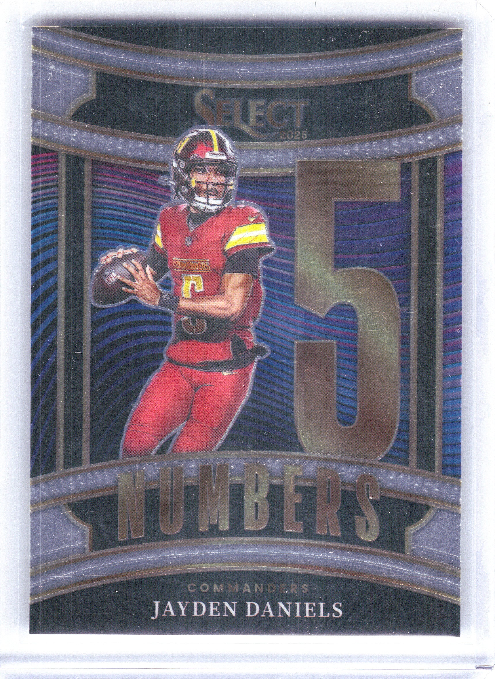 2025 Panini Select #22 Jayden Daniels Select Numbers Washington Commanders