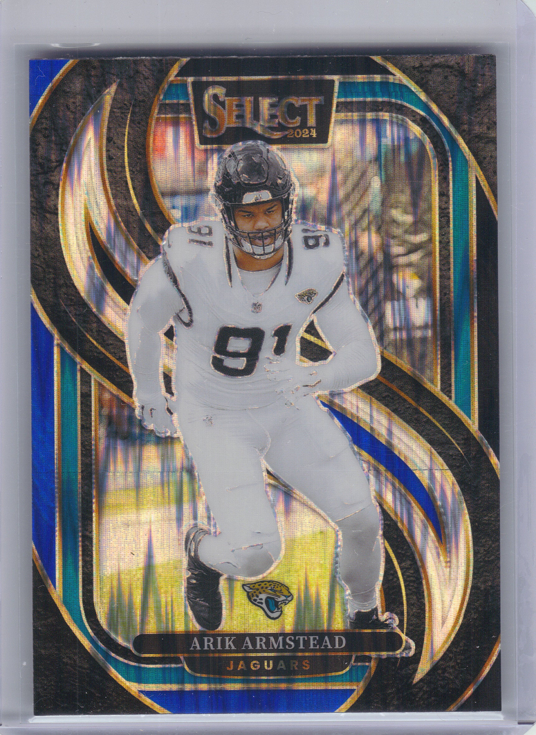 2024 Panini Select #107 Arik Armstead Black & Blue Prizm Shock Jacksonville Jaguars