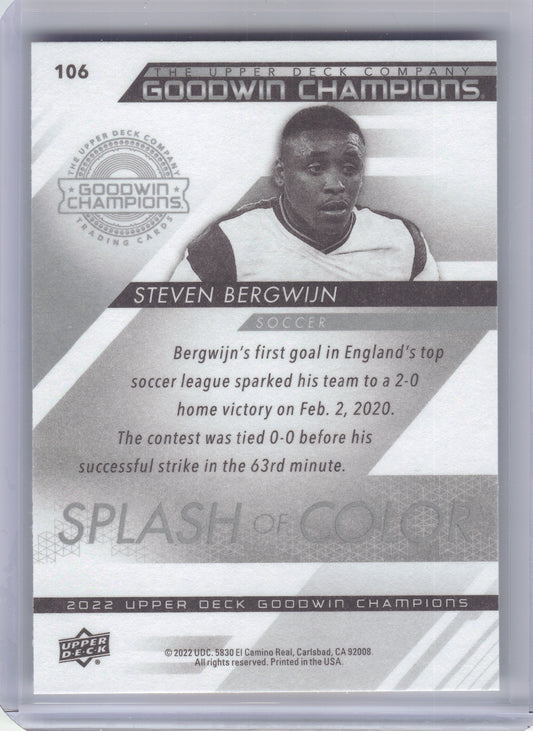 2022 Upper Deck Goodwin Champions #106 Steven Bergwijn