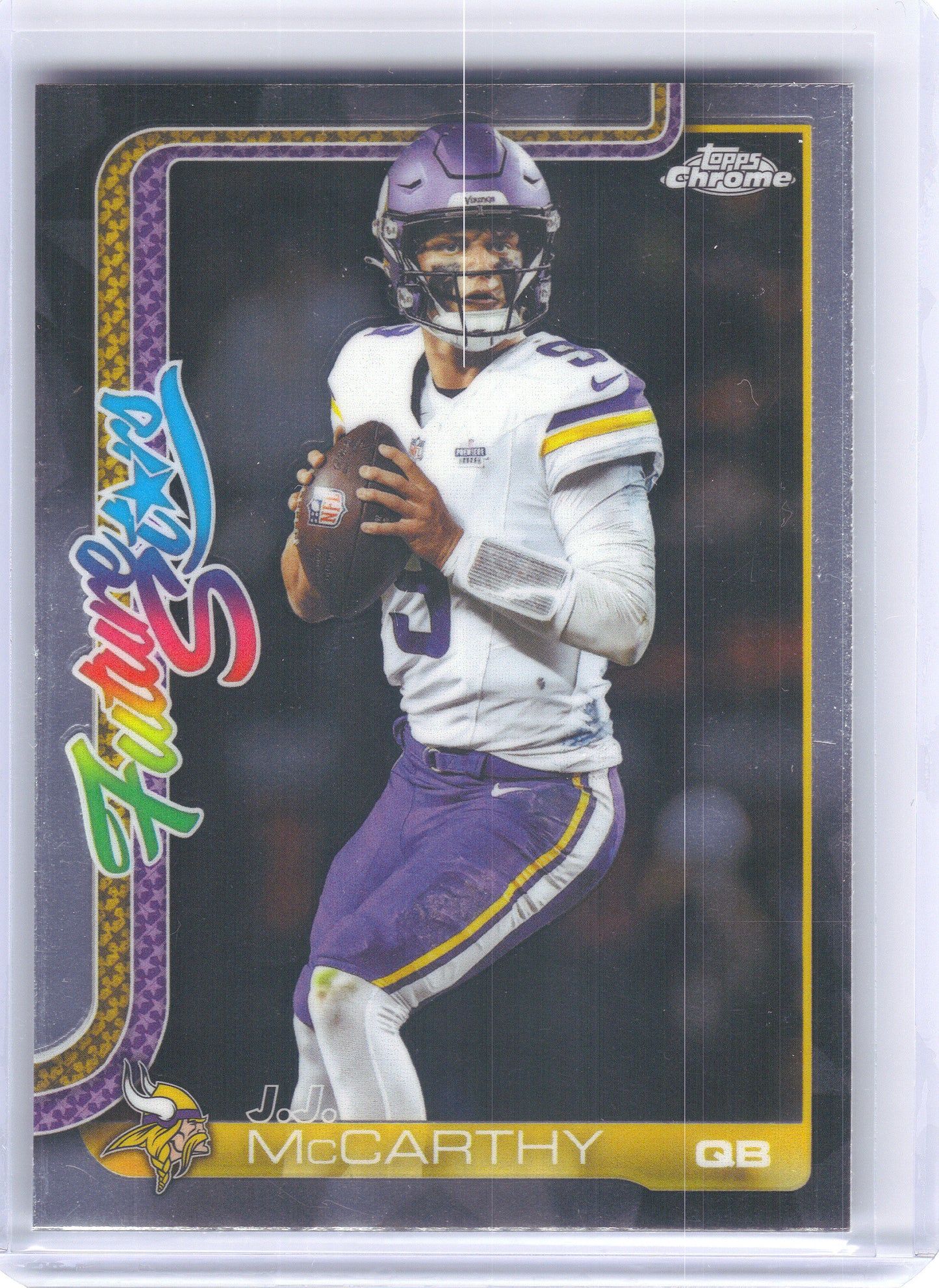 2025 Topps Chrome #FS-18 J.J. McCarthy Future Stars Minnesota Vikings