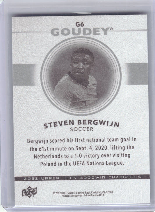 2022 Upper Deck Goodwin Champions #G6 Steven Bergwijn Goudey