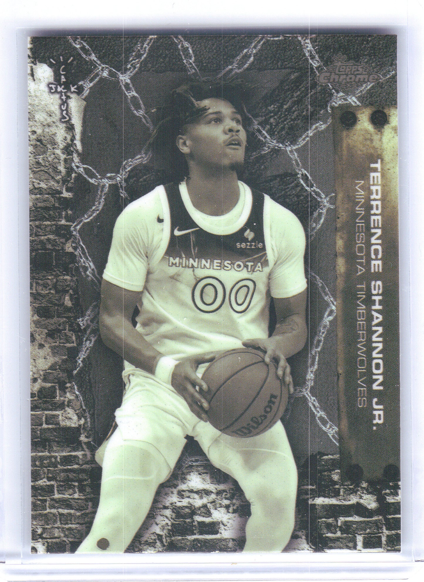 2025-26 Topps Chrome Cactus Jack #34 Terrence Shannon Jr. Refractor Minnesota Timberwolves