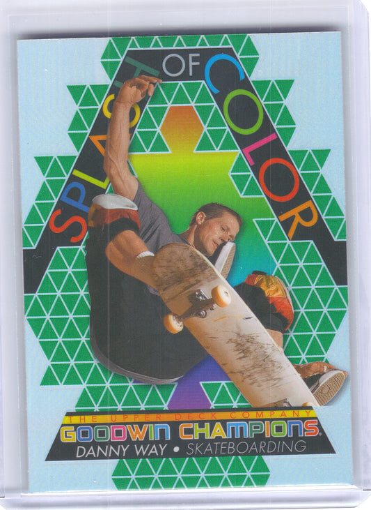 2022 Upper Deck Goodwin Champions #SCP13 Danny Way Splash of Color Platinum Rainbow