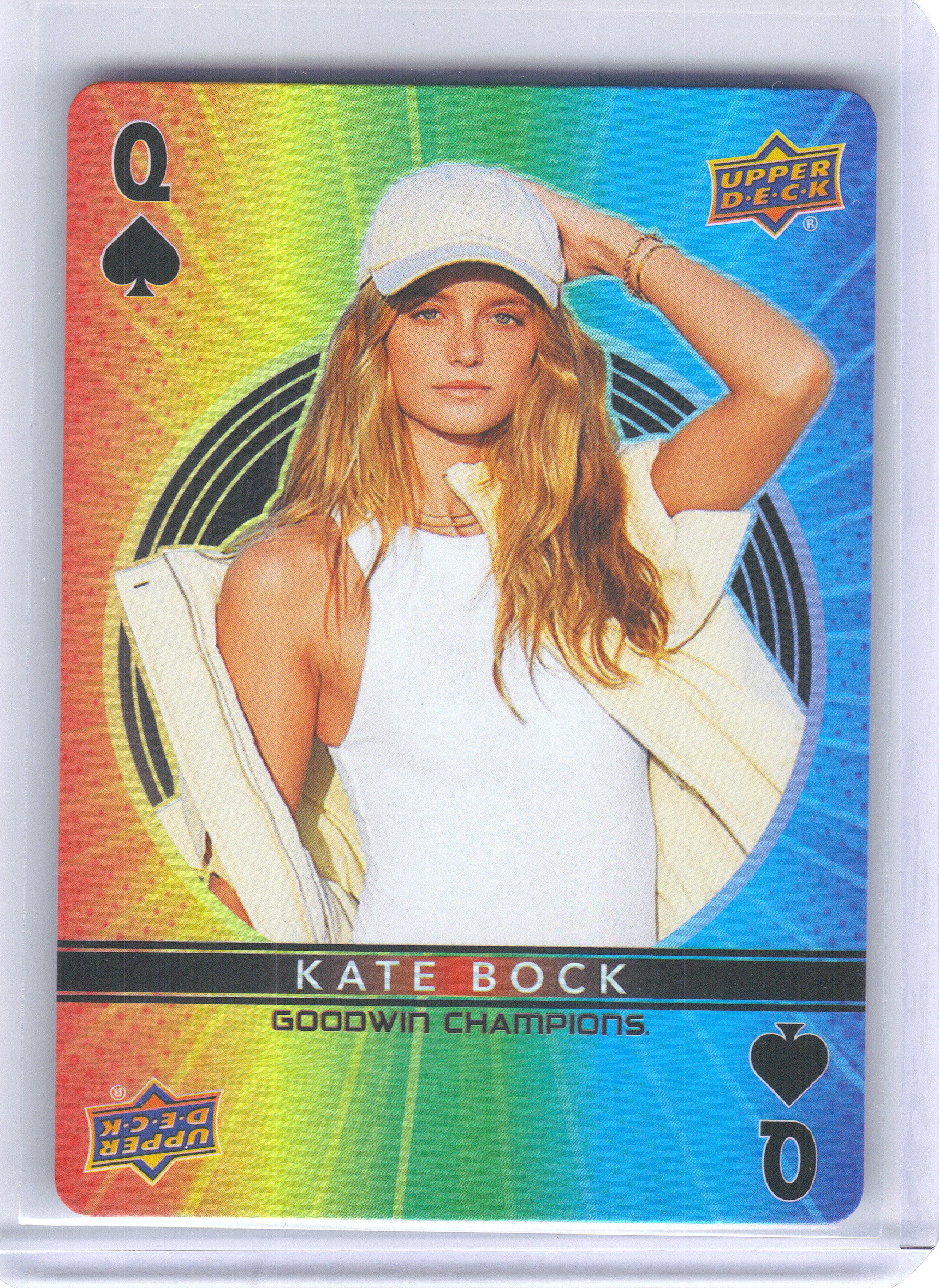 2022 Upper Deck Goodwin Champions #Q♠ Kate Bock Playing Cards