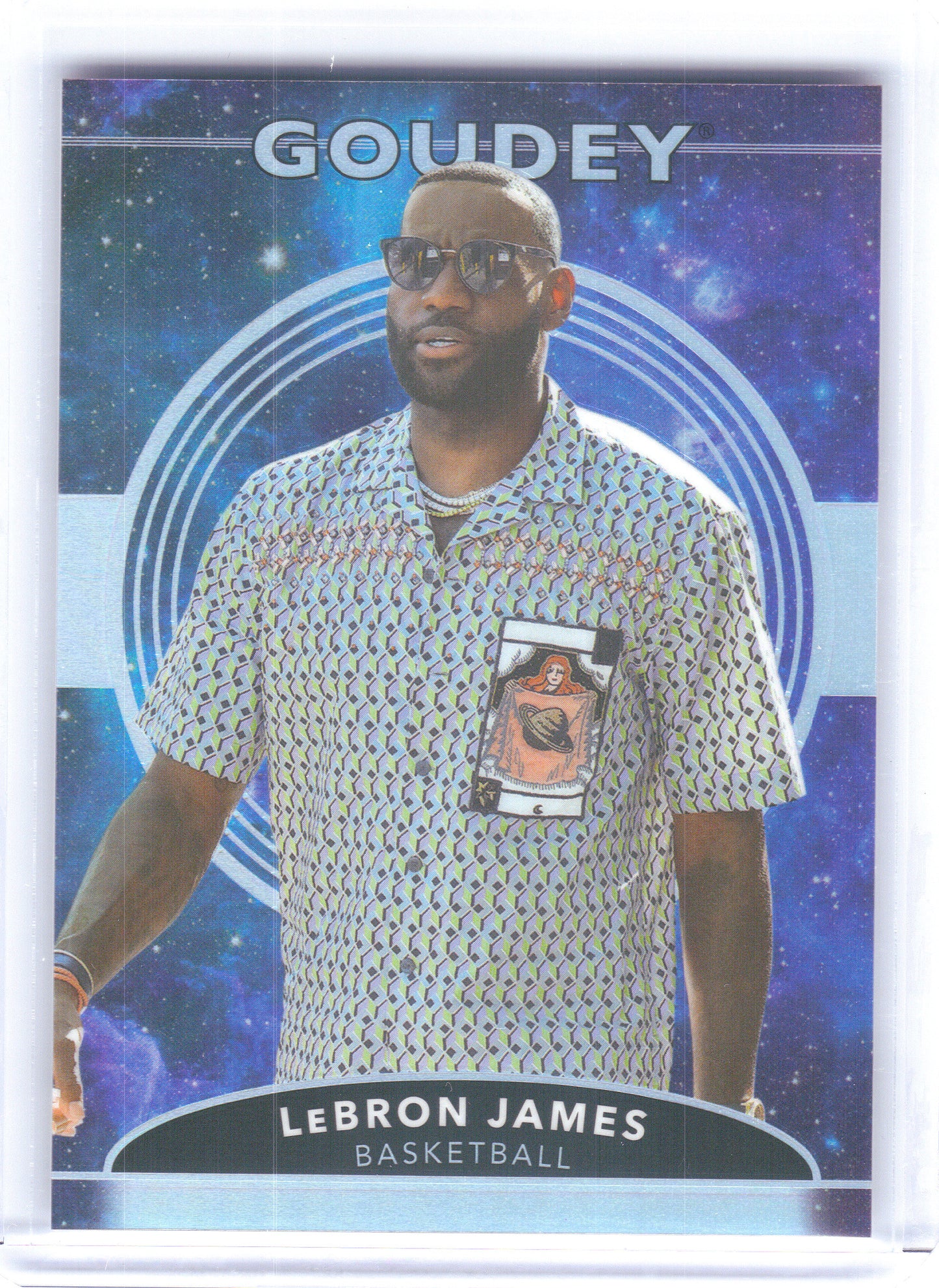 2022 Upper Deck Goodwin Champions #GP33 LeBron James Goudey Platinum Cosmic #/199 SN