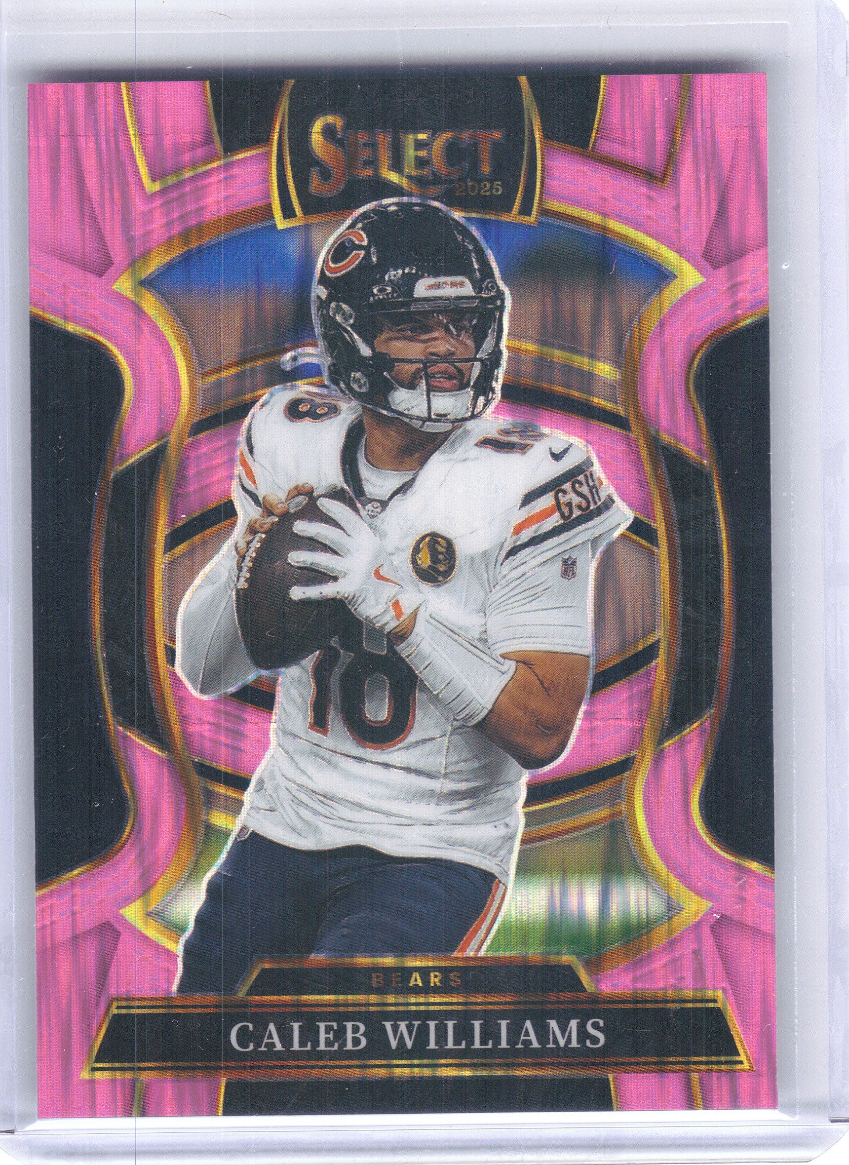 2025 Panini Select #73 Caleb Williams Pink Prizm Shock Chicago Bears