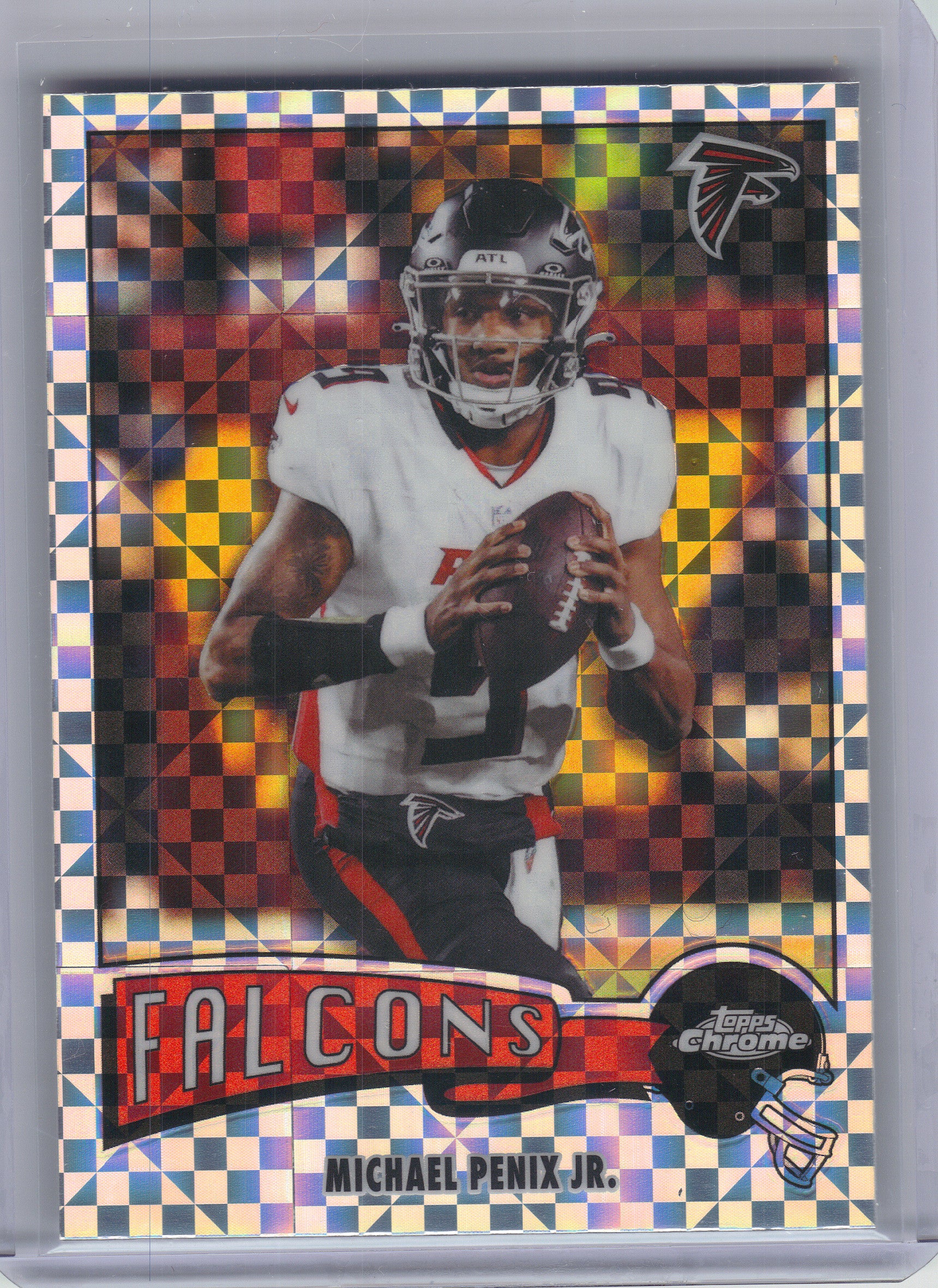 2025 Topps Chrome #1975-2 Michael Penix Jr. 1975 Topps X-Fractor Atlanta Falcons