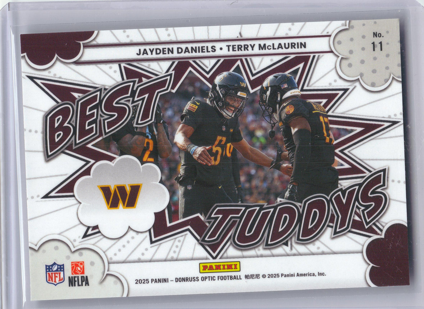 2025 Donruss Optic #11 Jayden Daniels/Terry McLaurin Best Tuddys Washington Commanders