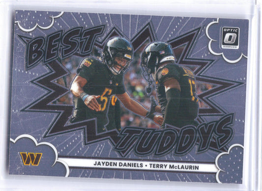2025 Donruss Optic #11 Jayden Daniels/Terry McLaurin Best Tuddys Washington Commanders