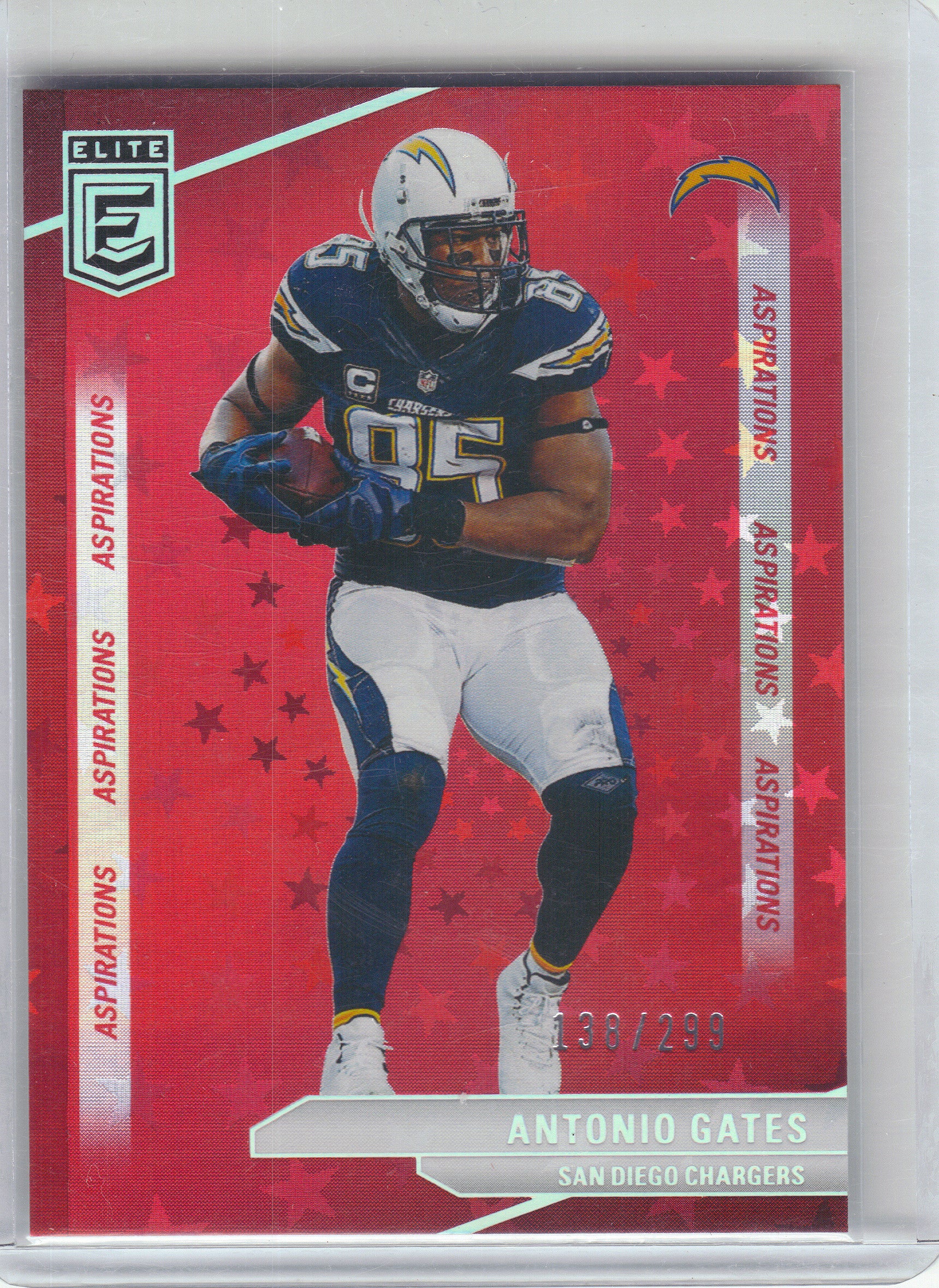 2024 Donruss Elite #72 Antonio Gates Aspirations Stars #/299 San Diego Chargers SN