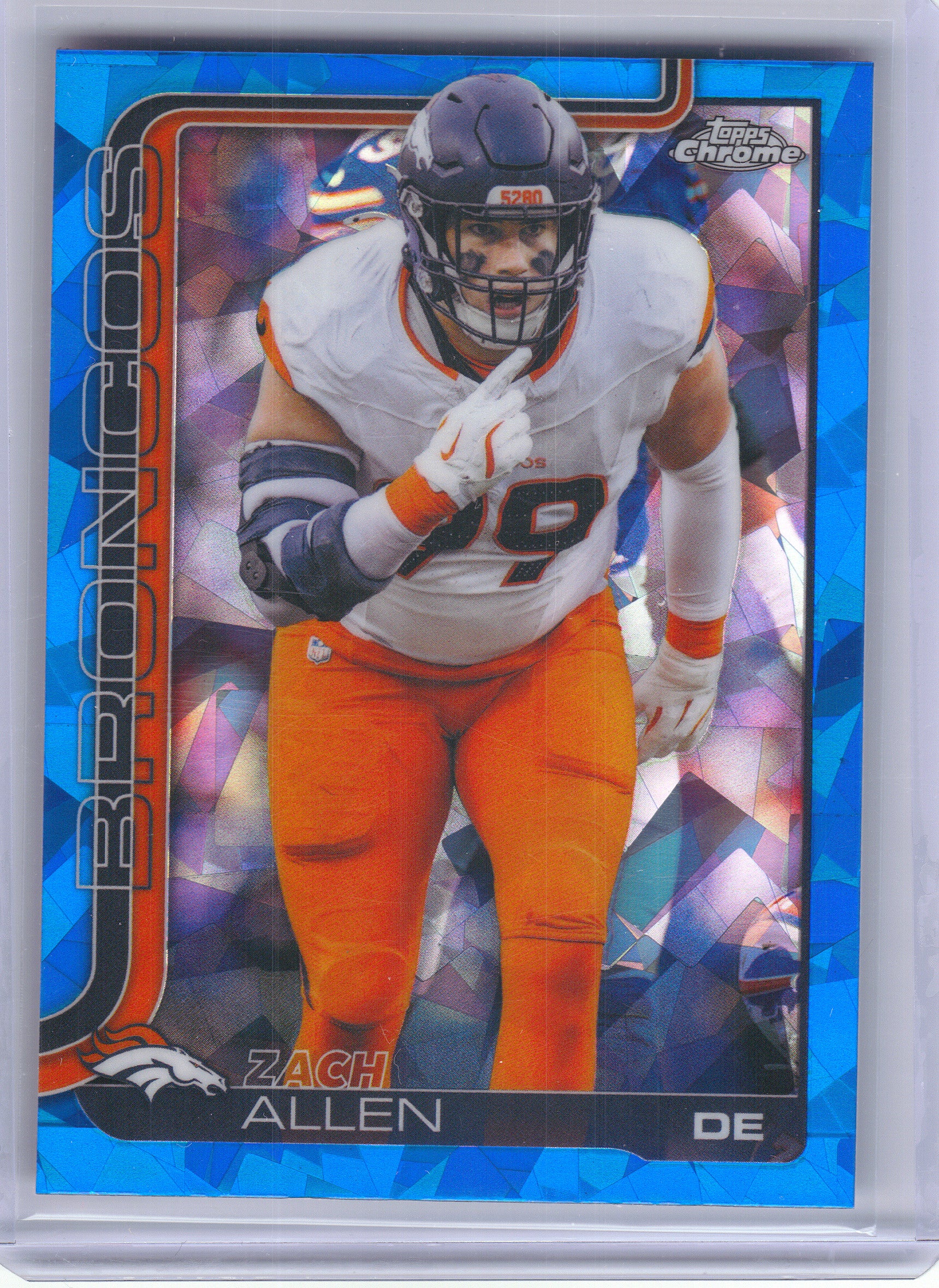2025 Topps Chrome Sapphire Edition #95 Zach Allen Denver Broncos
