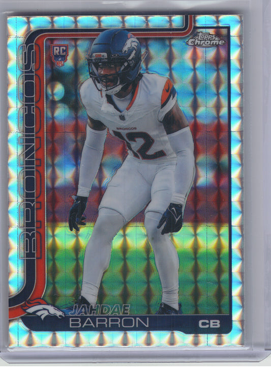 2025 Topps Chrome #359 Jahdae Barron Geometric Refractor Denver Broncos RC