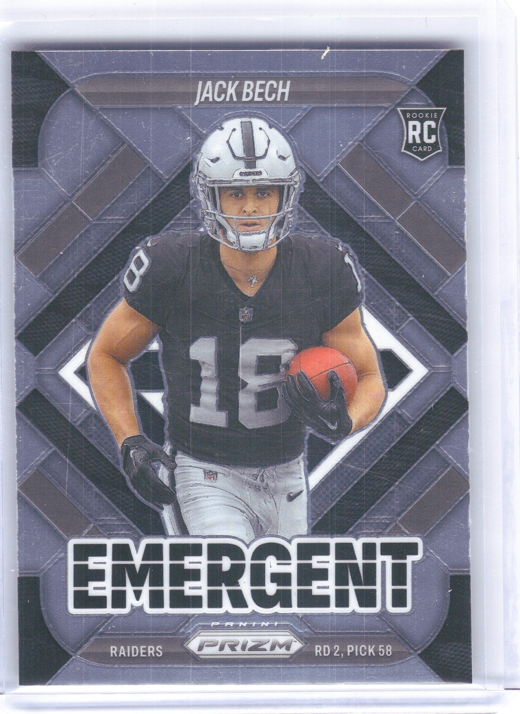 2025 Panini Prizm #11 Jack Bech Emergent Las Vegas Raiders