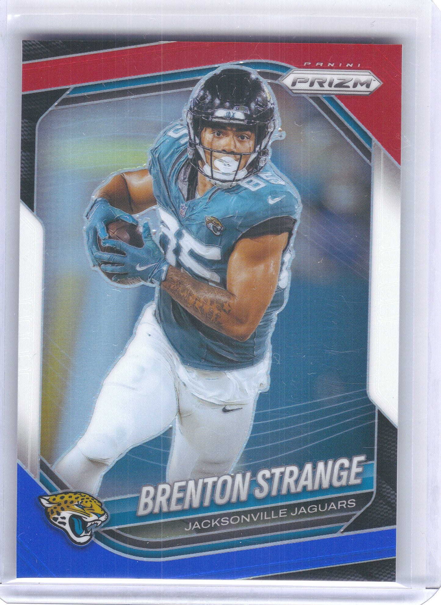 2025 Panini Prizm #136 Brenton Strange Red White and Blue Jacksonville Jaguars