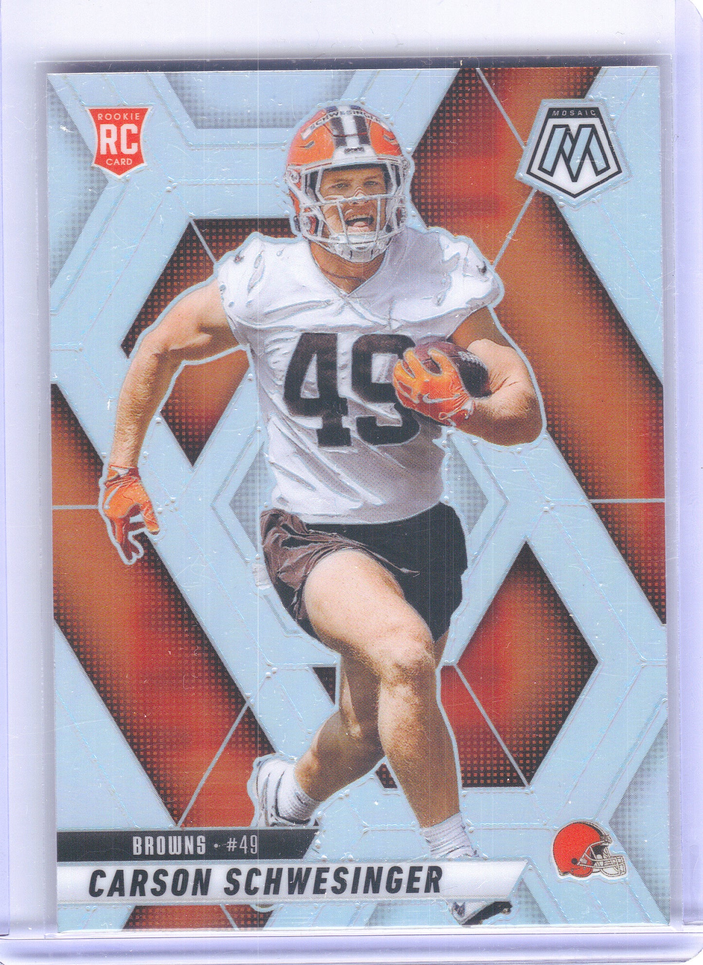 2025 Panini Mosaic #371 Carson Schwesinger Silver Cleveland Browns RC