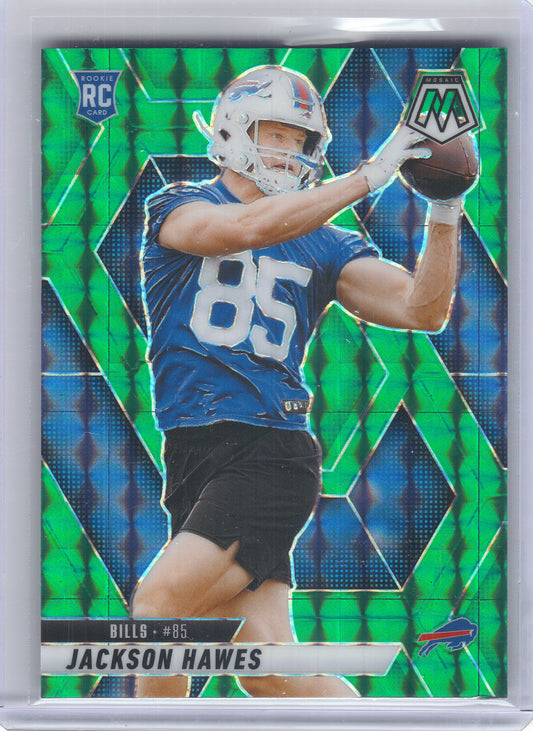 2025 Panini Mosaic #334 Jackson Hawes Mosaic Green Buffalo Bills RC