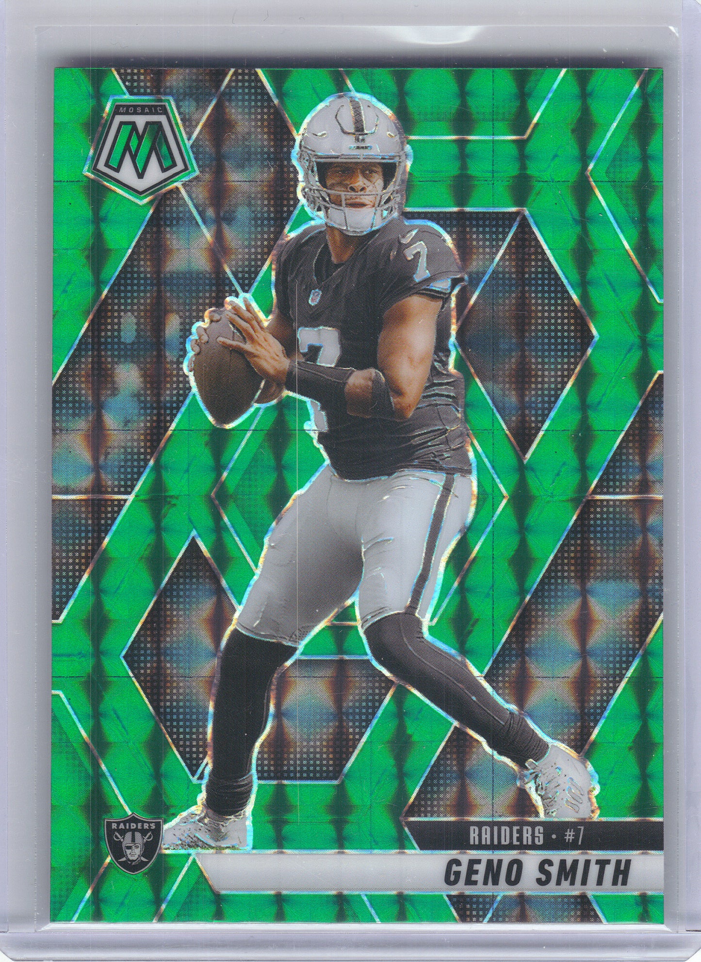 2025 Panini Mosaic #101 Geno Smith Mosaic Green Las Vegas Raiders