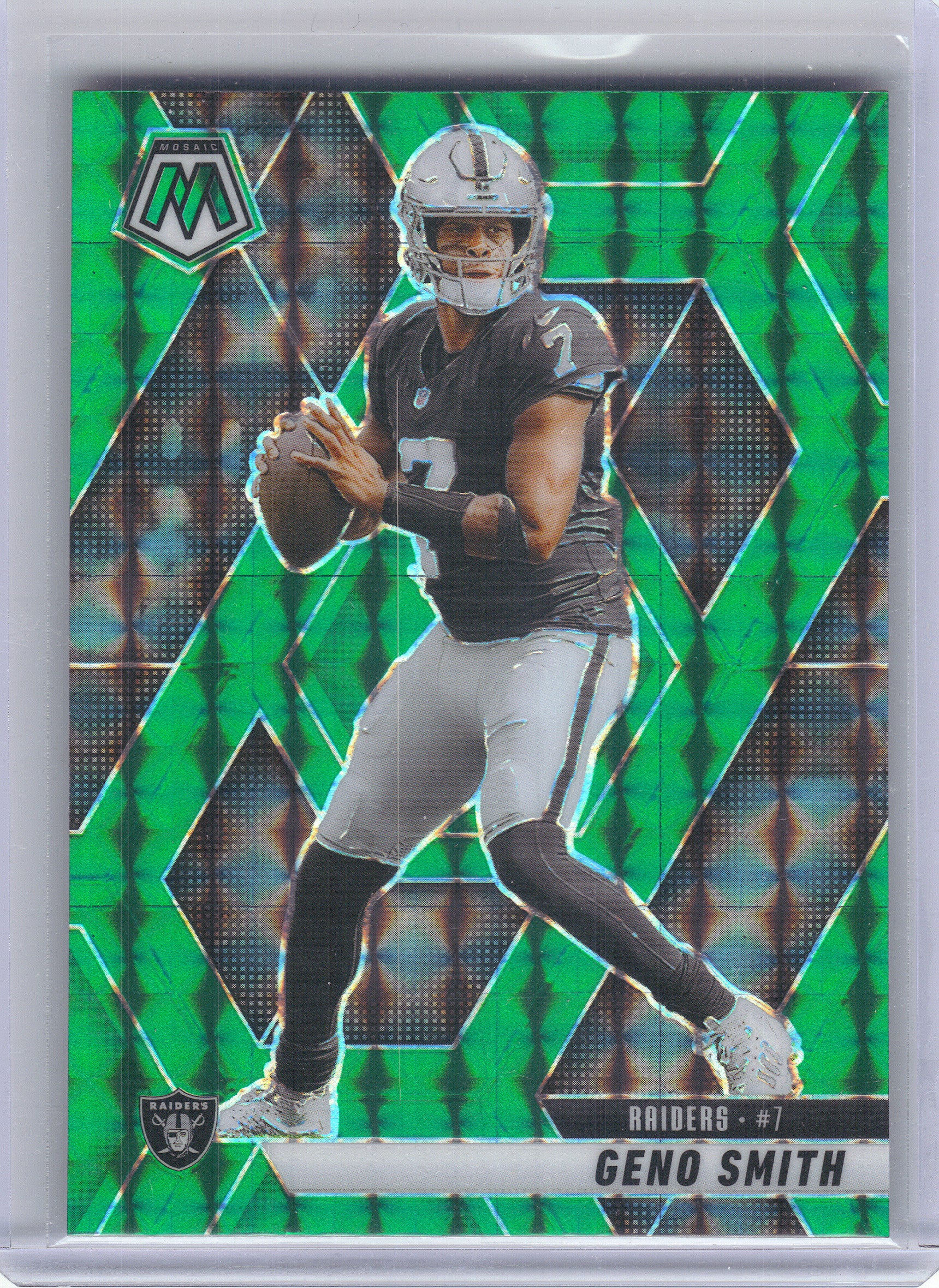 2025 Panini Mosaic #101 Geno Smith Mosaic Green Las Vegas Raiders