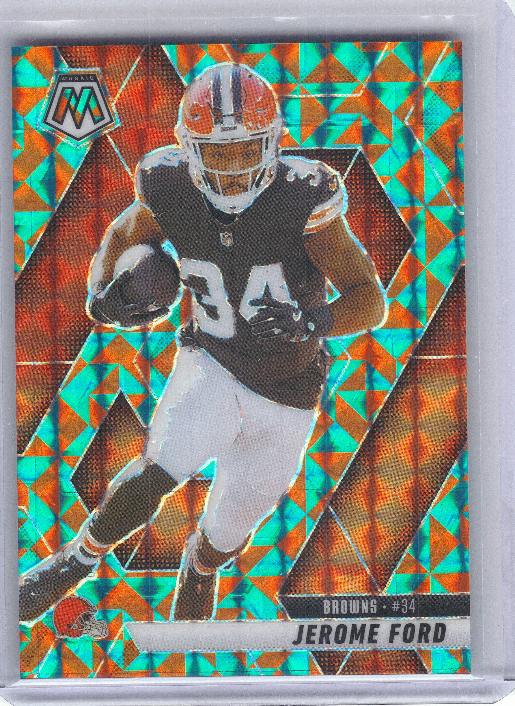2025 Panini Mosaic #4 Jerome Ford Mosaic Tessellation #/15 Cleveland Browns SN