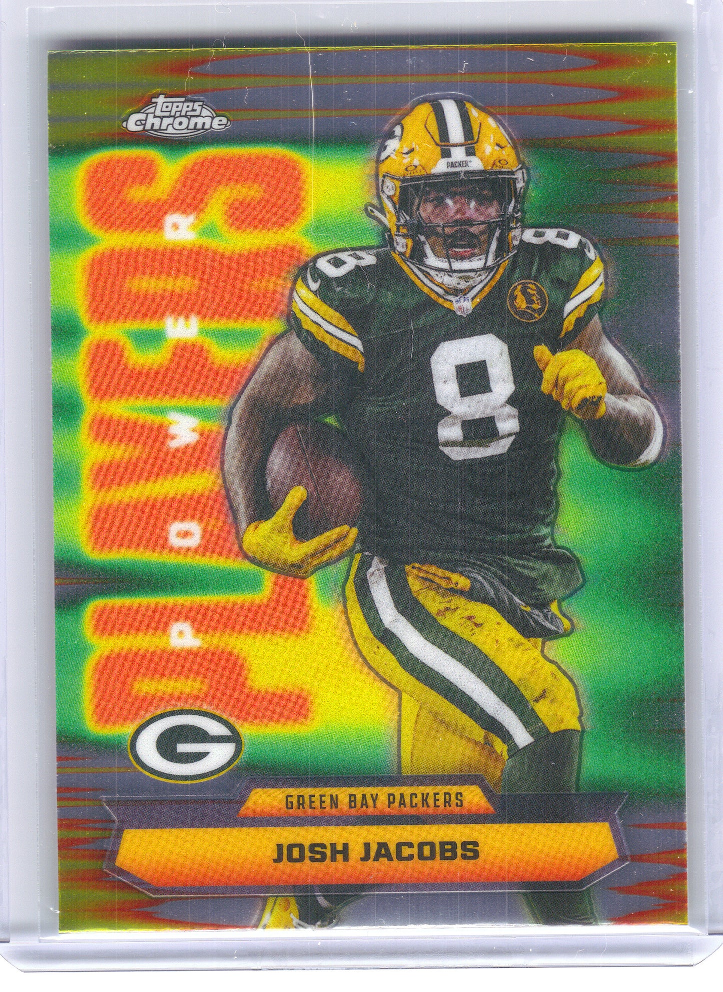 2025 Topps Chrome #PP-20 Josh Jacobs Power Players Green Bay Packers
