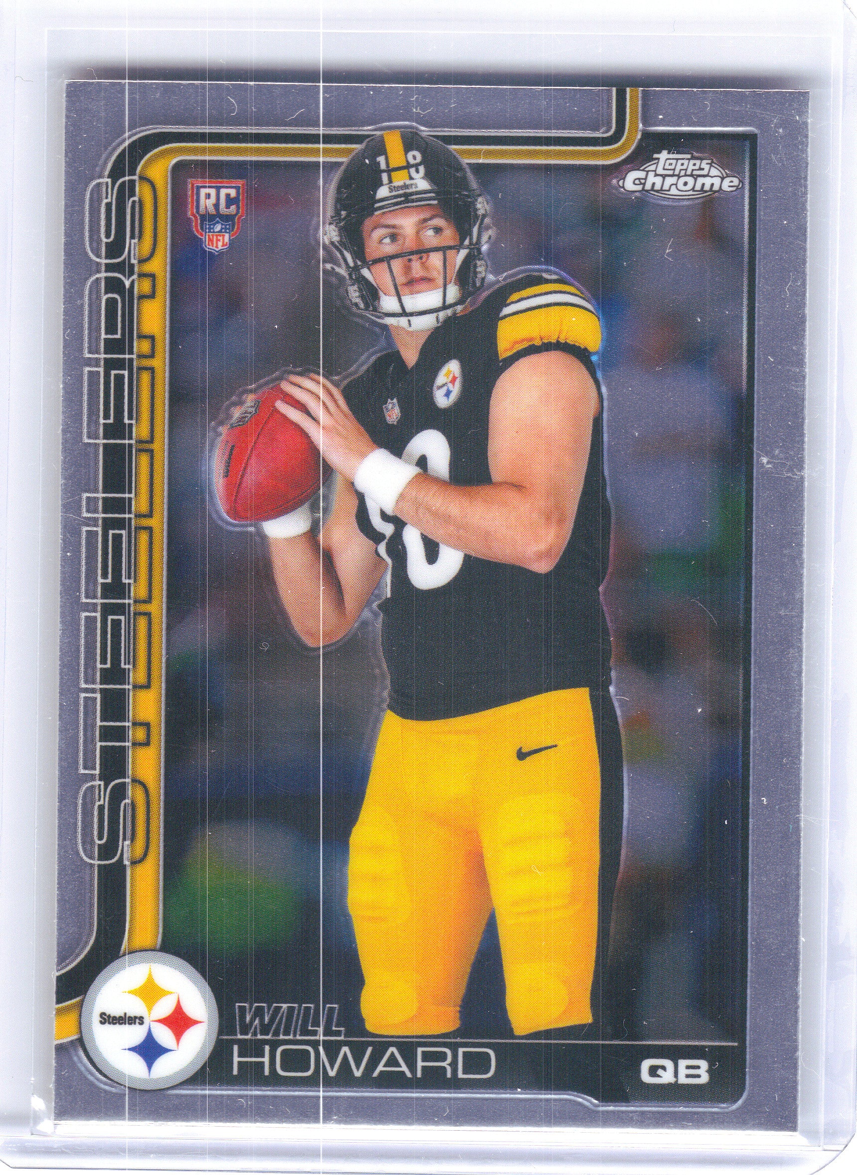 2025 Topps Chrome #321 Will Howard Pittsburgh Steelers RC
