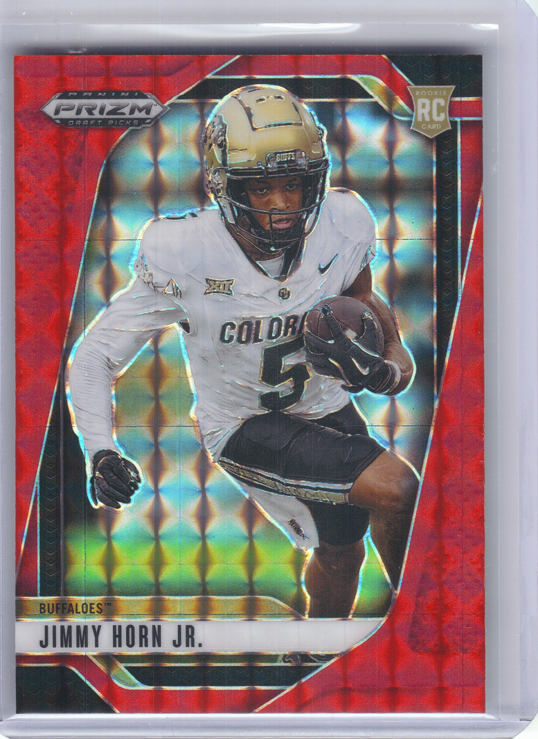 2025 Panini Prizm Draft Picks #22 Jimmy Horn Jr. Prizms Red Finite #/125 Colorado Buffaloes SN