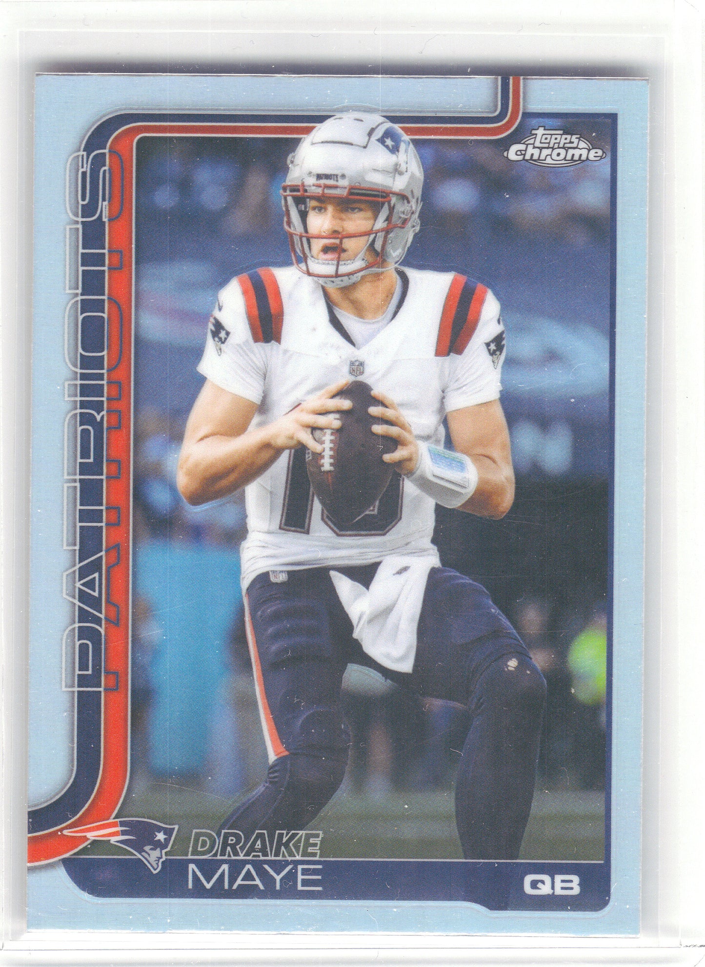 2025 Topps Chrome #207 Drake Maye Refractor New England Patriots