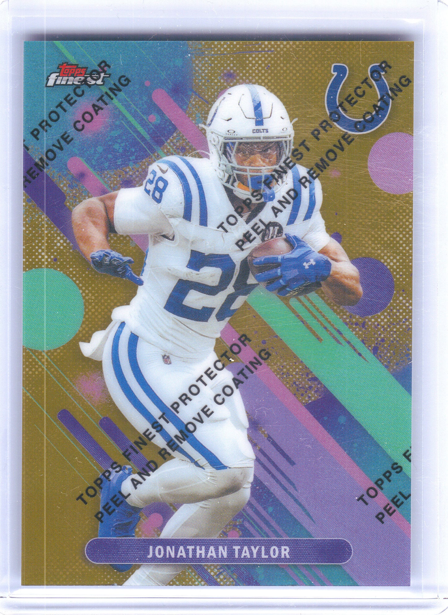 2025 Finest #77 Jonathan Taylor Gold Refractor #/50 Indianapolis Colts SN