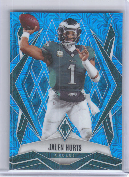 2025 Panini Phoenix #95 Jalen Hurts Light Blue Mojo Prizm #/85 Philadelphia Eagles SN