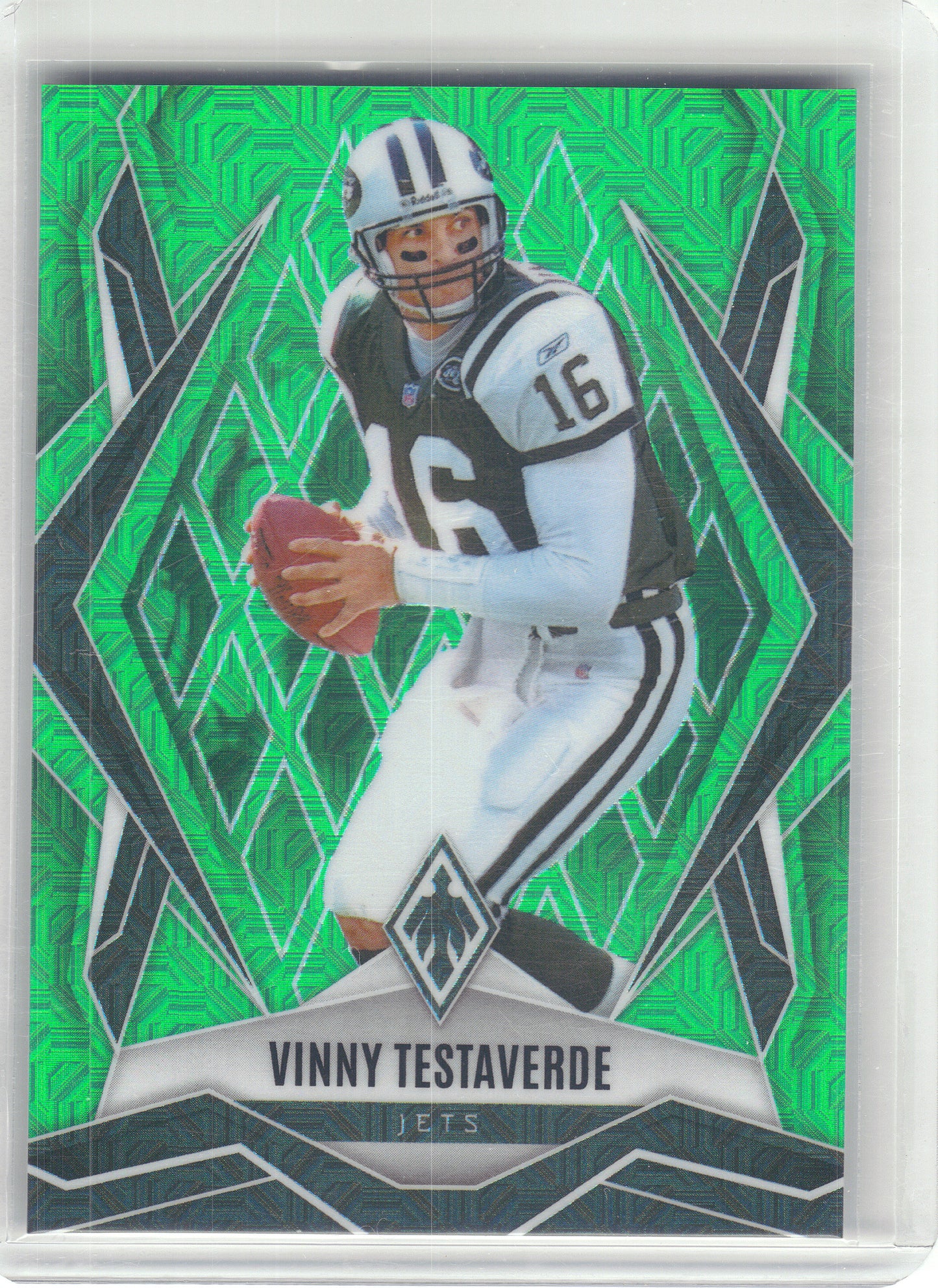2025 Panini Phoenix #65 Vinny Testaverde Lime Green Mojo Prizm #/75 New York Jets SN