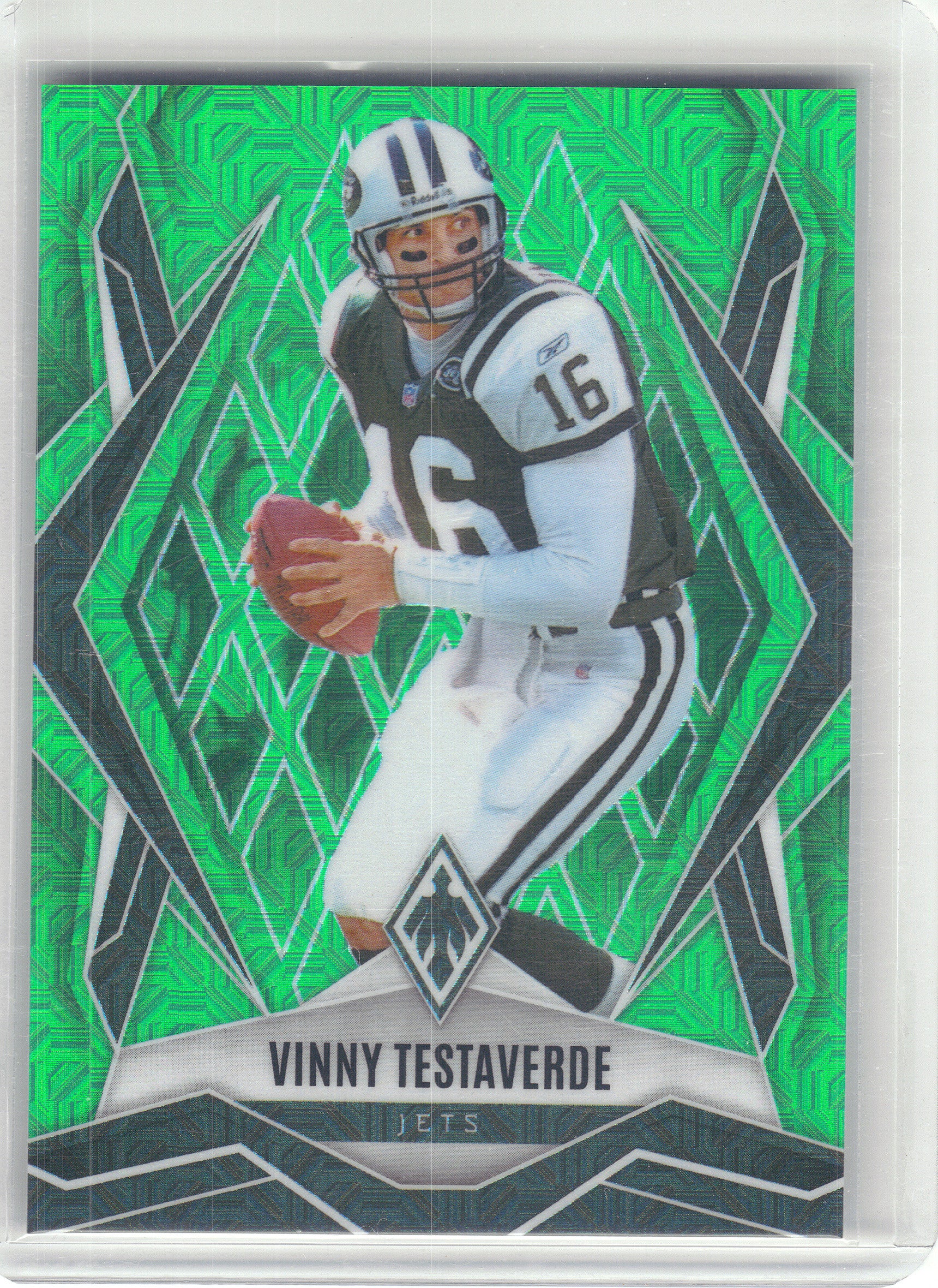 2025 Panini Phoenix #65 Vinny Testaverde Lime Green Mojo Prizm #/75 New York Jets SN